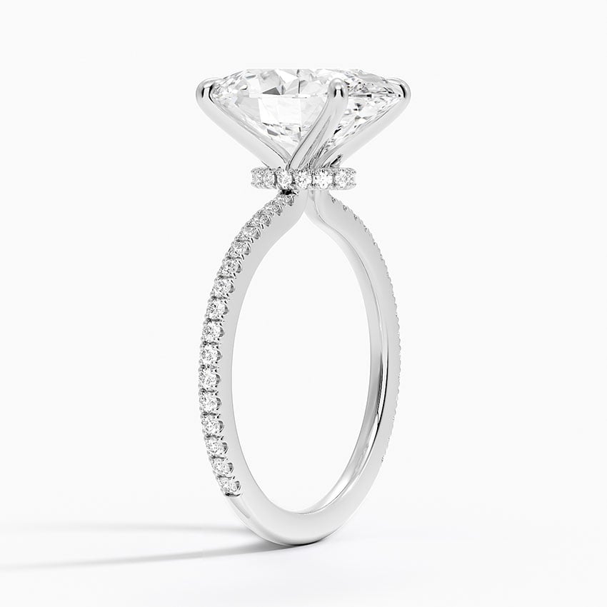 Seville Diamond Ring - White Gold - 3.5 ct - Side 1