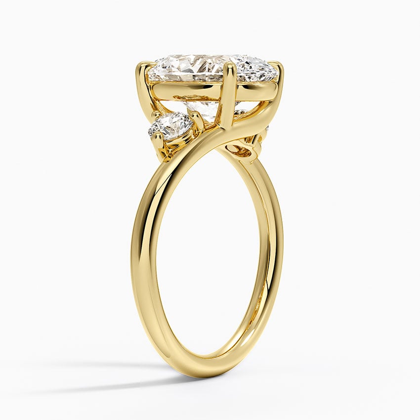 Kauai Diamond Ring - Yellow Gold - 3 ct - Side 1