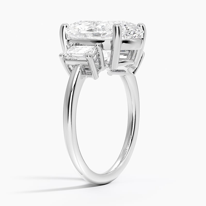 Geneva Diamond Ring - White Gold - 5 ct - Side 1