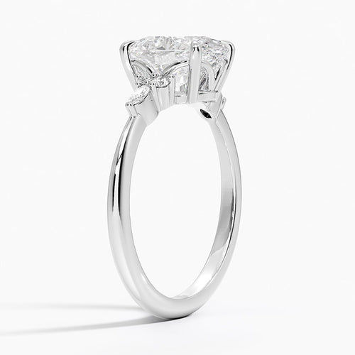 Aspen Diamond Ring - White Gold - 2 ct - Side 1