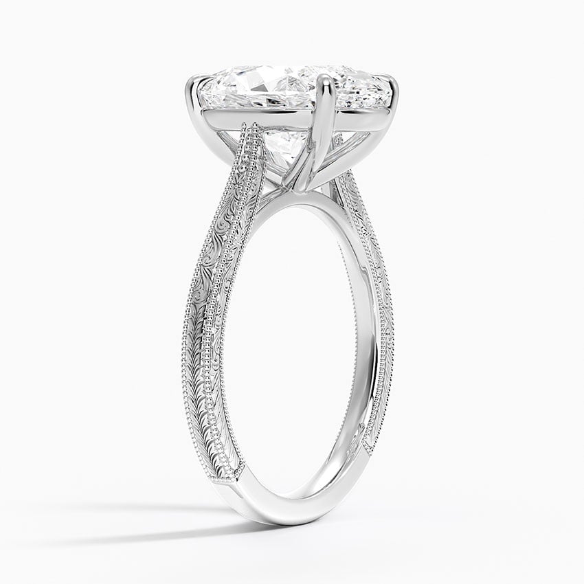 Hakone Diamond Ring - White Gold - 3.5 ct - Side 1