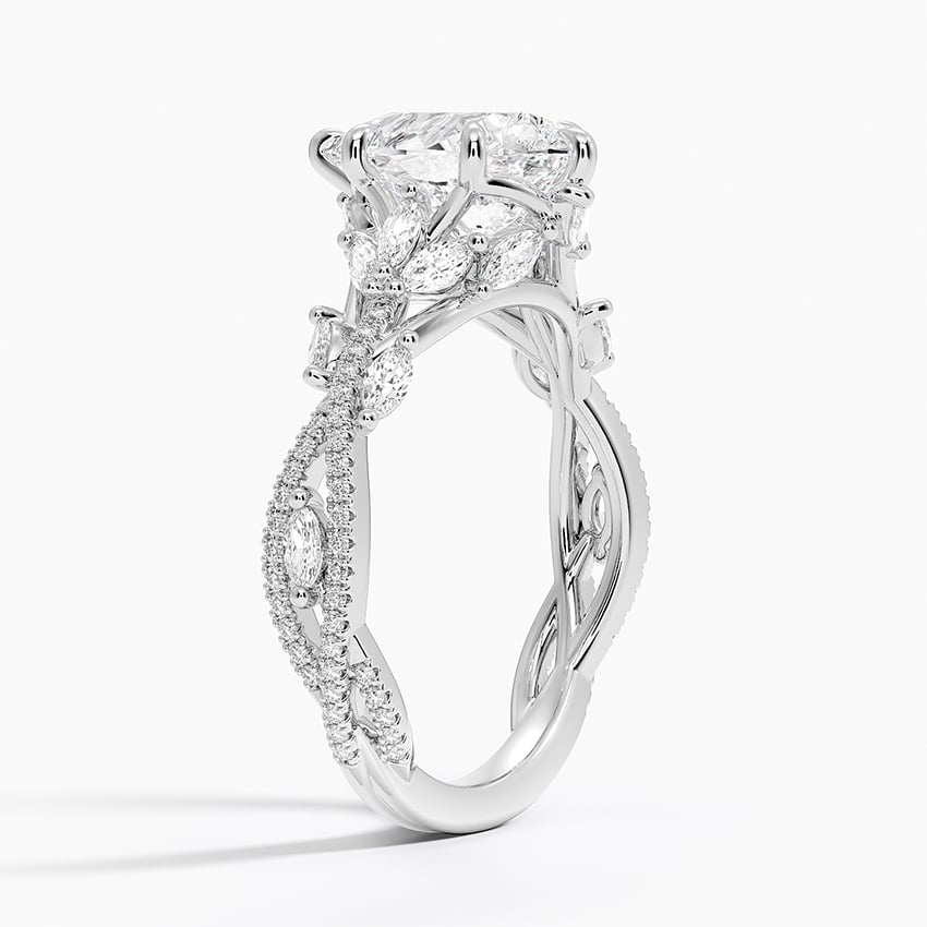 Marrakesh Diamond Ring - White Gold - 2 ct - Side 1