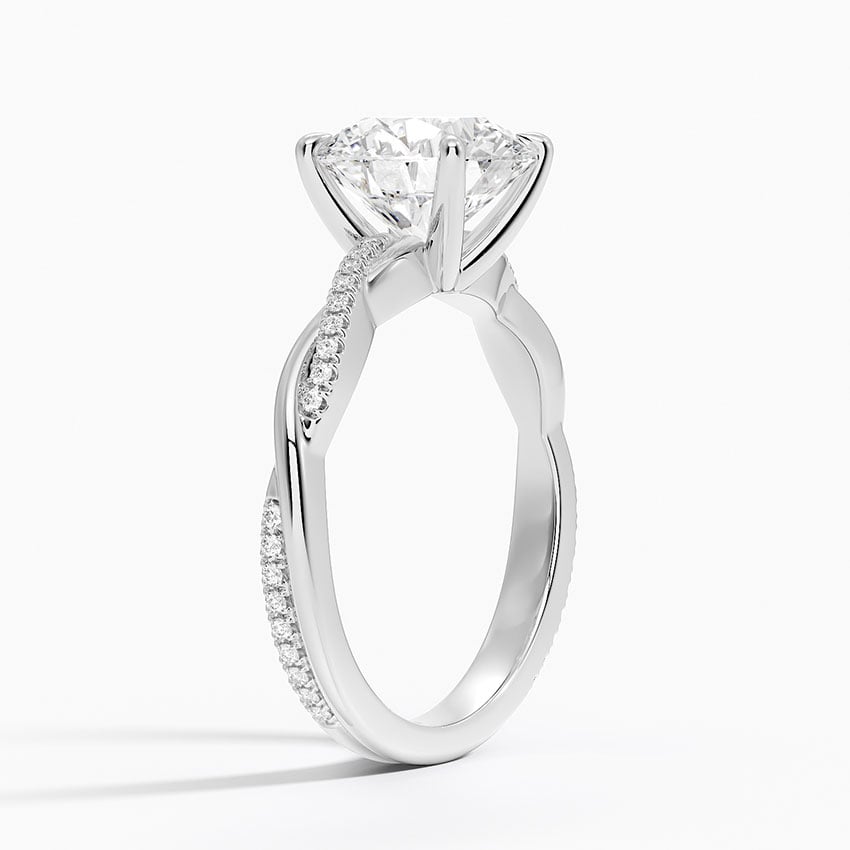 Nara Diamond Ring - White Gold - 2.5 ct - Side 1