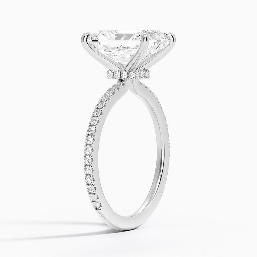 Bellagio Diamond Ring - White Gold - 3 ct - Side 1