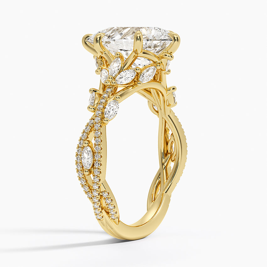 Marrakesh Diamond Ring - Yellow Gold - 3 ct - Side 1