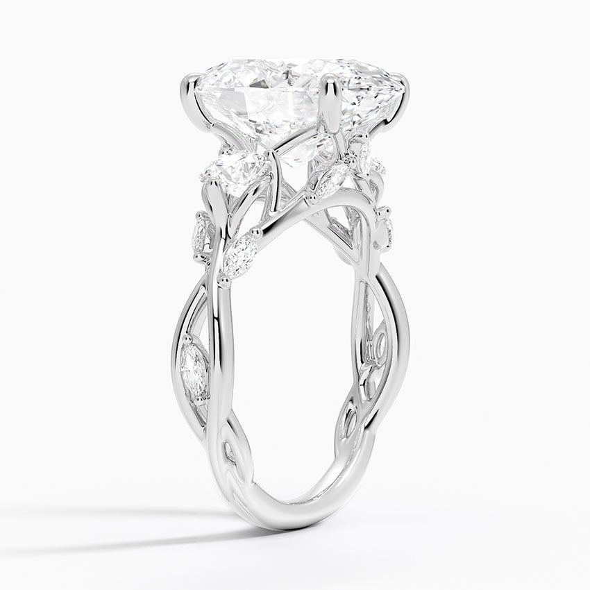 Santorini Diamond Ring - White Gold - 5 ct - Side 1