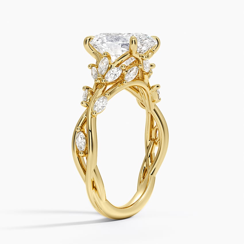 Capri Diamond Ring - Yellow Gold - 2.5 ct - Side 1
