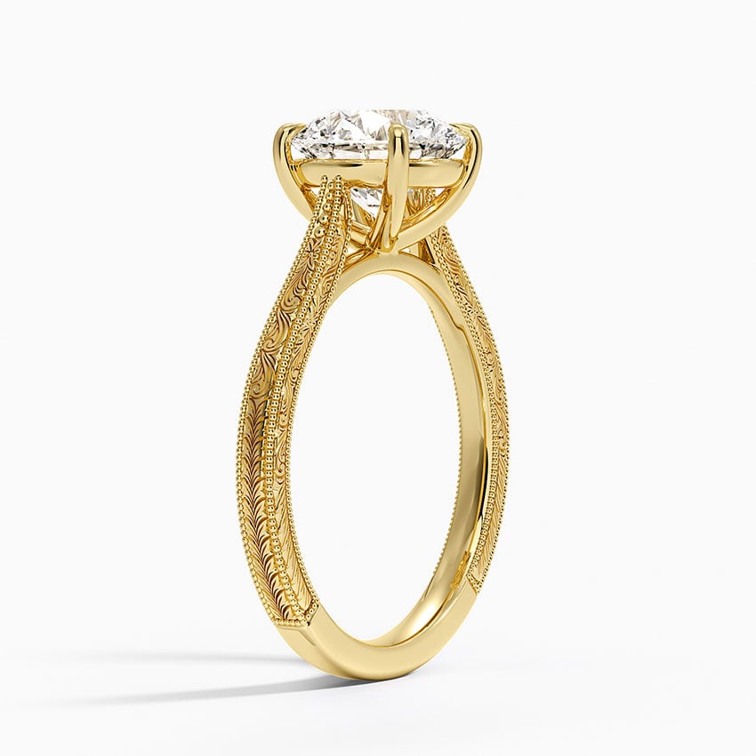 Okinawa Diamond Ring - Yellow Gold - 2 ct - Side 1