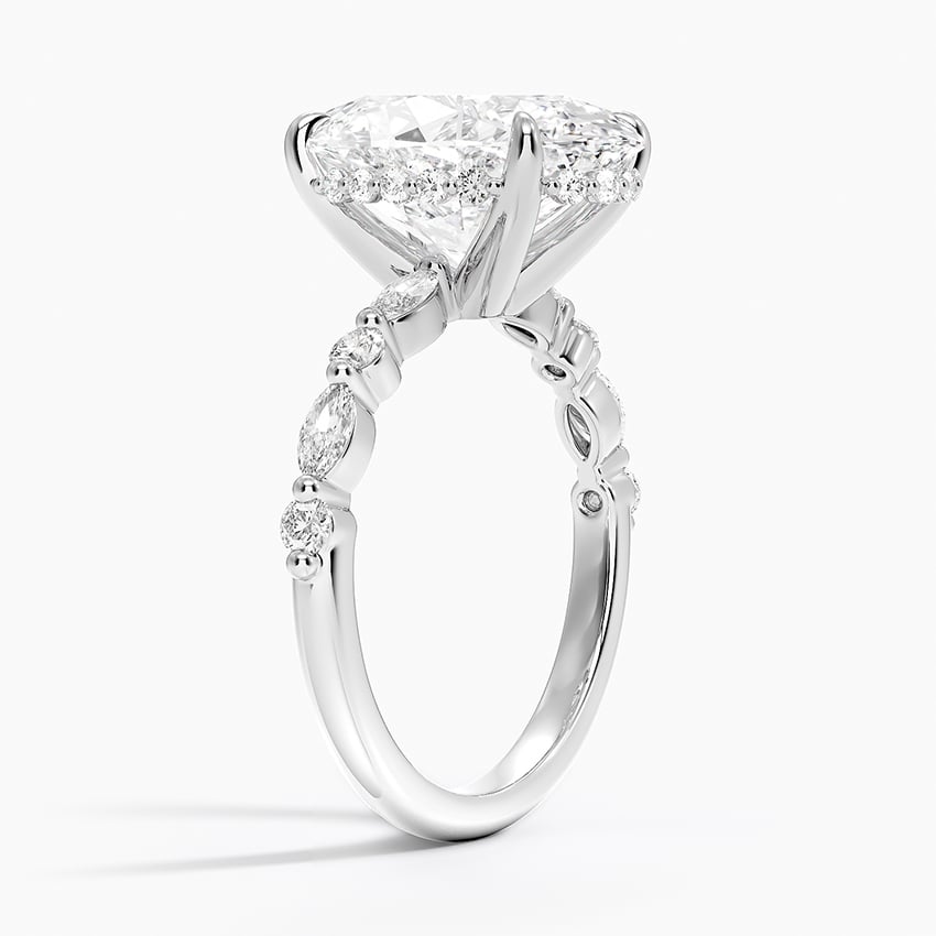 Fiji Diamond Ring - White Gold - 5 ct - Side 1