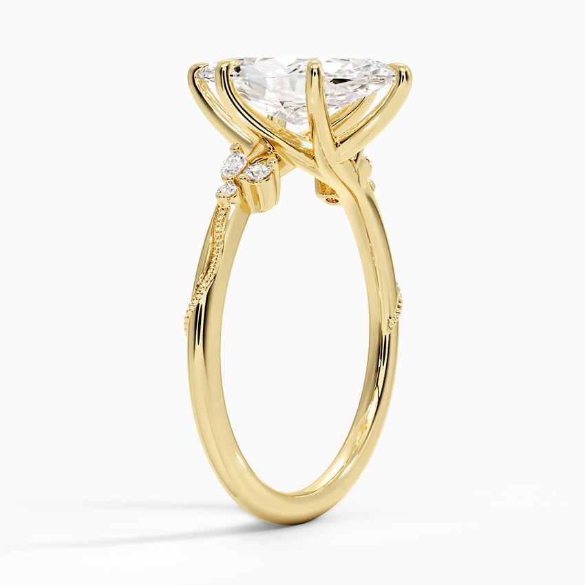 Newport Diamond Ring - Yellow Gold - 3 ct - Side 1