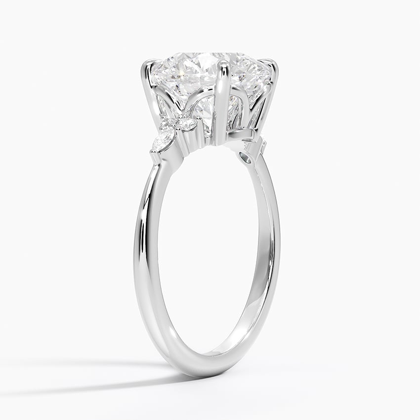 Sorrento Diamond Ring - White Gold - 3 ct - Side 1