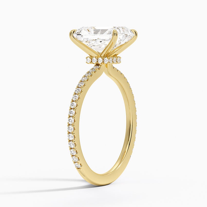 Bellagio Diamond Ring - Yellow Gold - 2 ct - Side 1