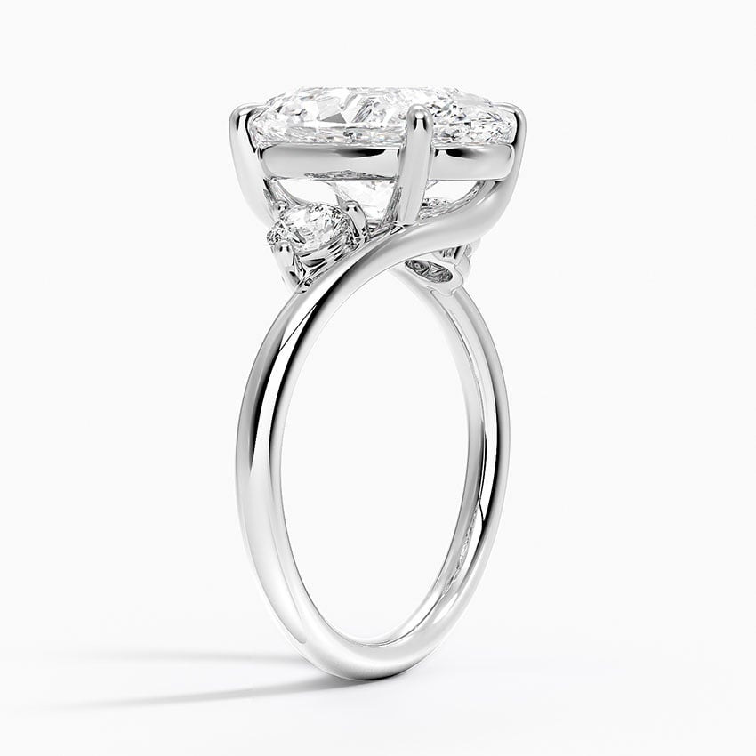Kauai Diamond Ring - White Gold - 4 ct - Side 1