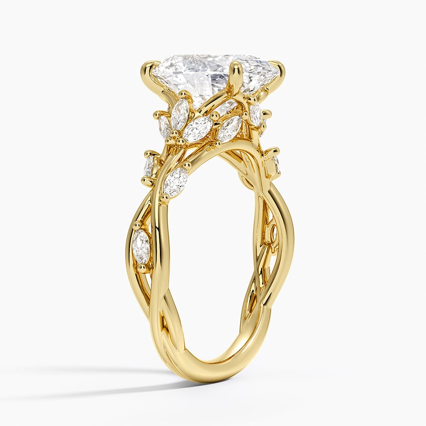 Capri Diamond Ring - Yellow Gold - 3 ct - Side 1