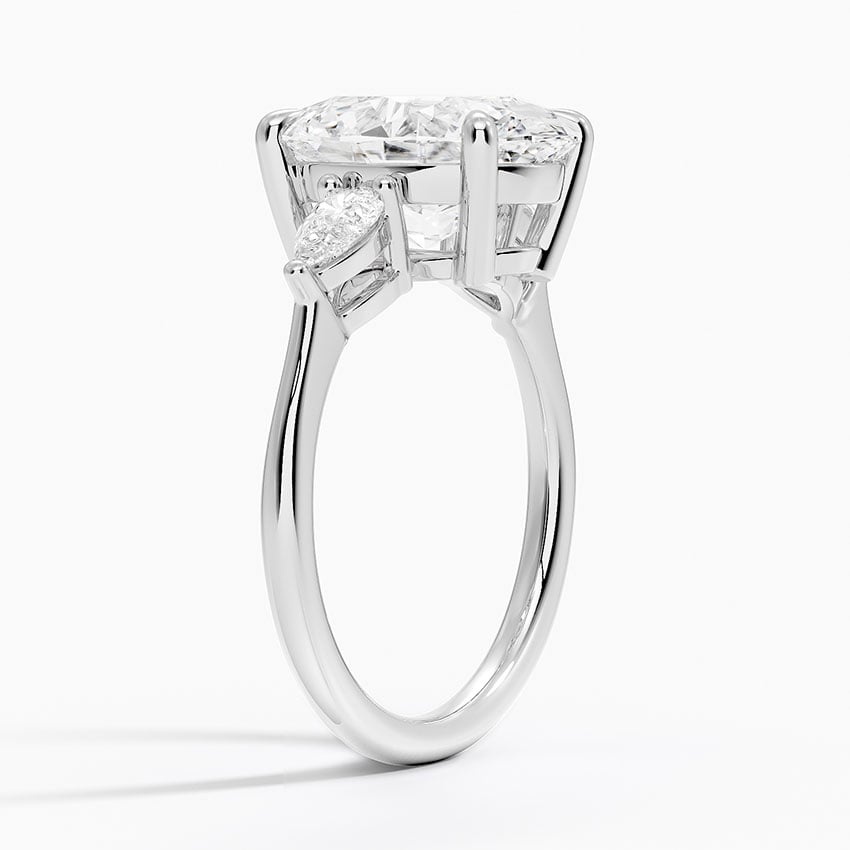 Bora Bora Diamond Ring - White Gold - 4 ct - Side 1