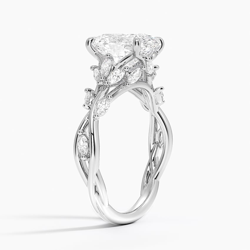 Capri Diamond Ring - White Gold - 2.5 ct - Side 1