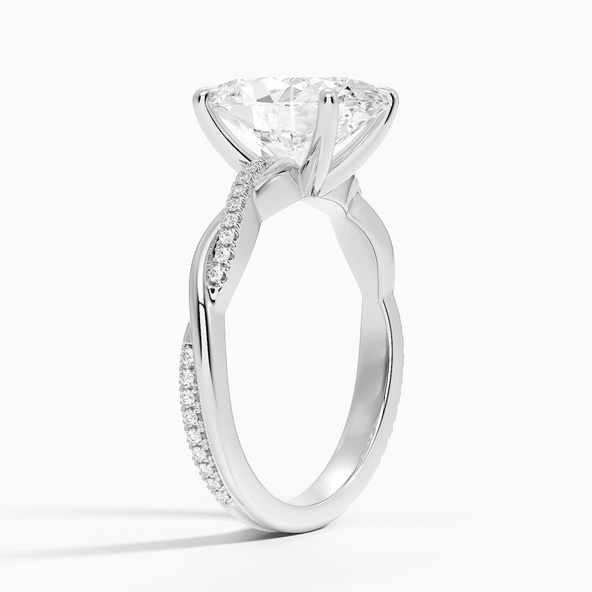 Sapporo Diamond Ring - White Gold - 3 ct - Side 1