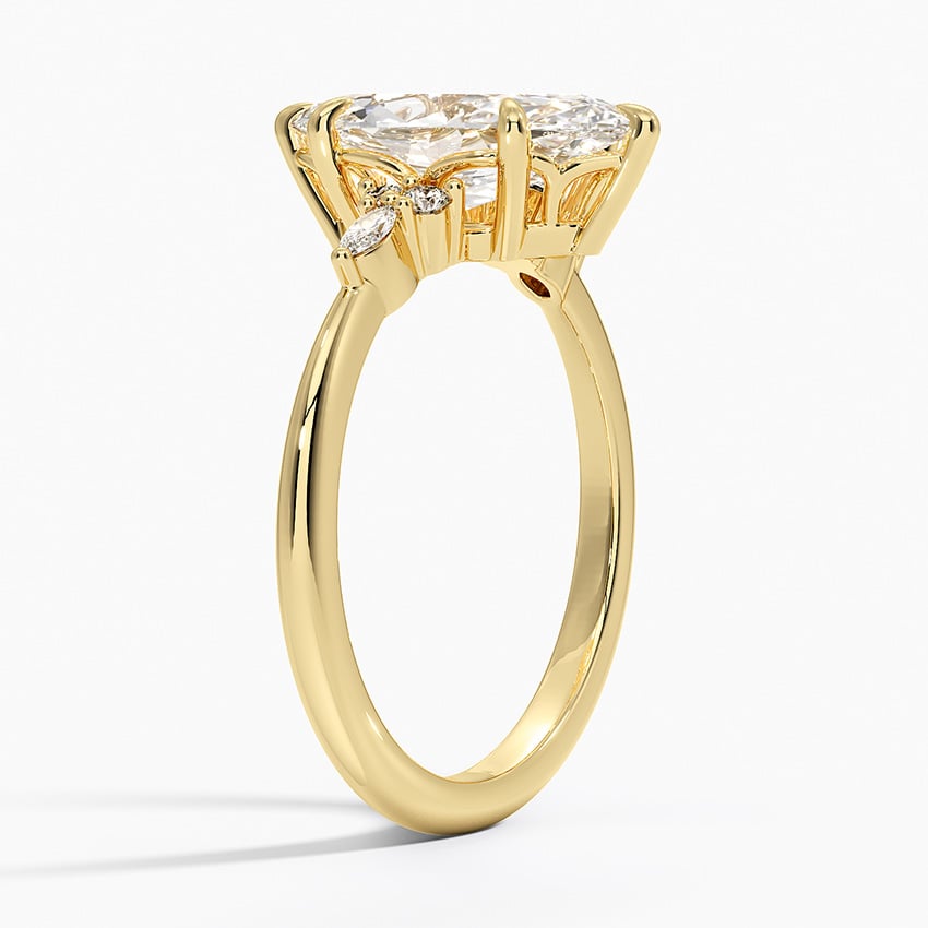 Tahoe Diamond Ring - Yellow Gold - 2 ct - Side 1