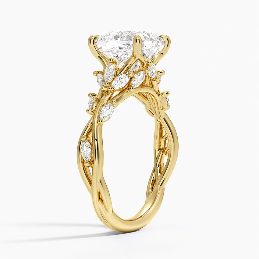 Sicily Diamond Ring - Yellow Gold - 3 ct - Side 1