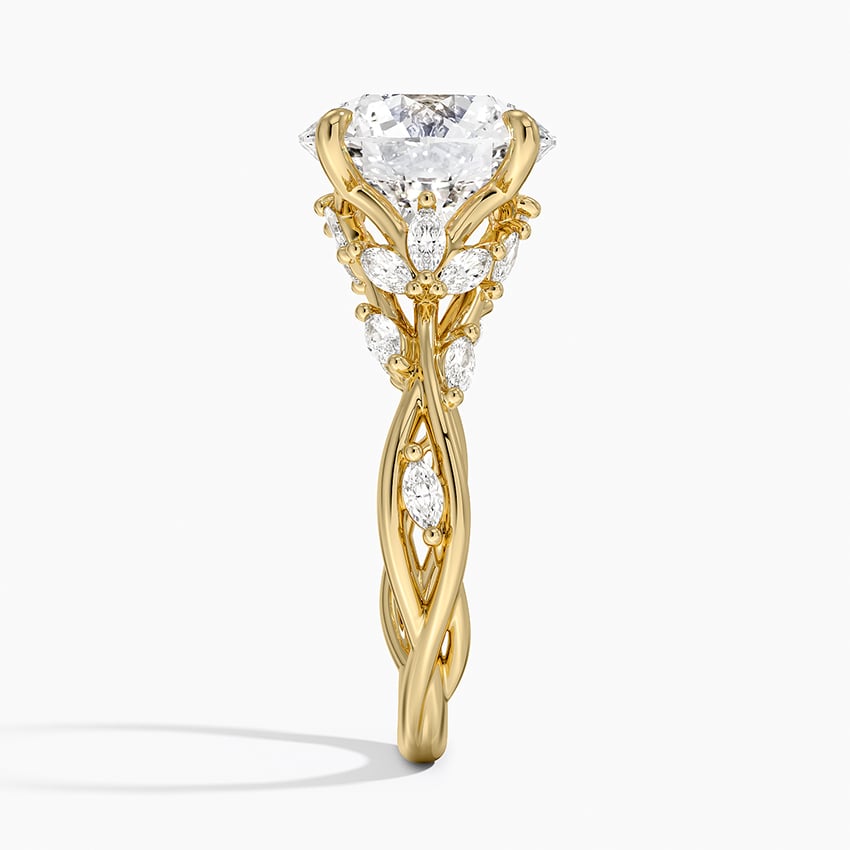 Positano Diamond Ring - Yellow Gold - 3.5 ct - Side 2