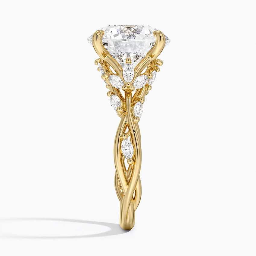 Positano Diamond Ring - Yellow Gold - 5 ct - Side 2