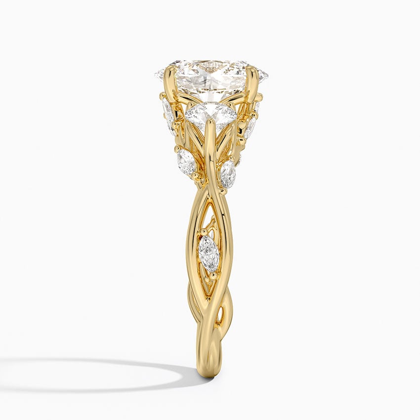 Santorini Diamond Ring - Yellow Gold - 2 ct - Side 2