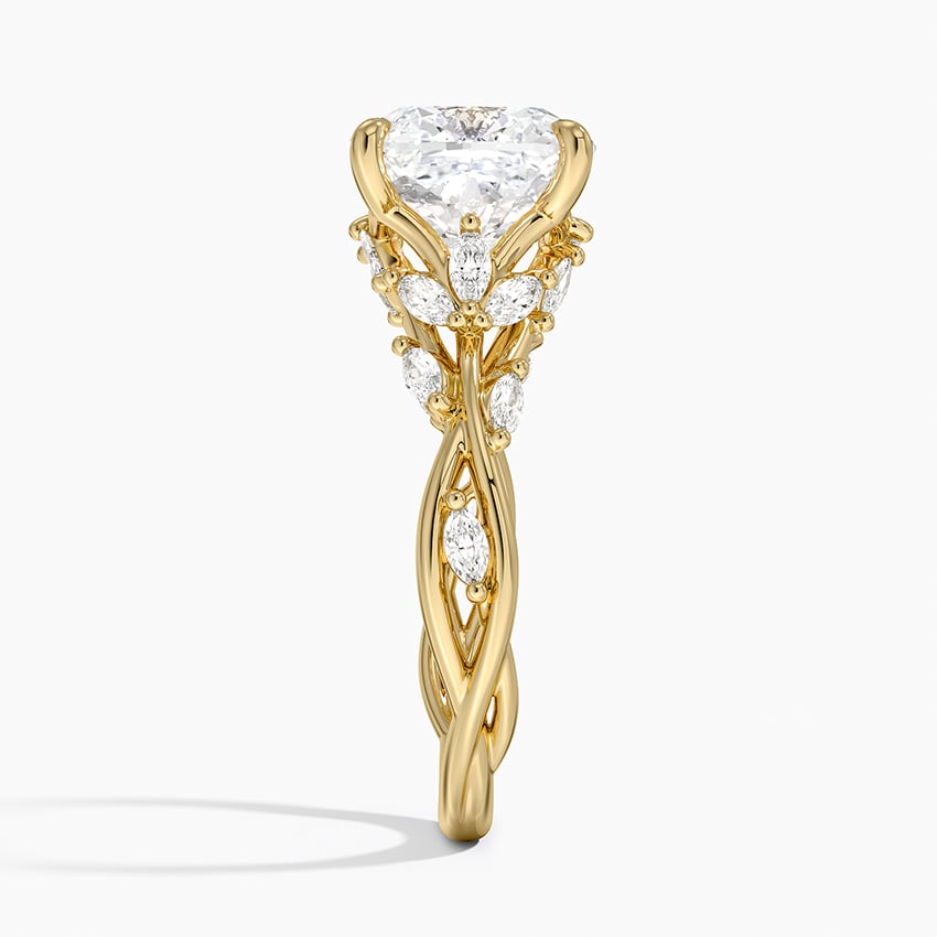 Sicily Diamond Ring - Yellow Gold - 3.5 ct - Side 2
