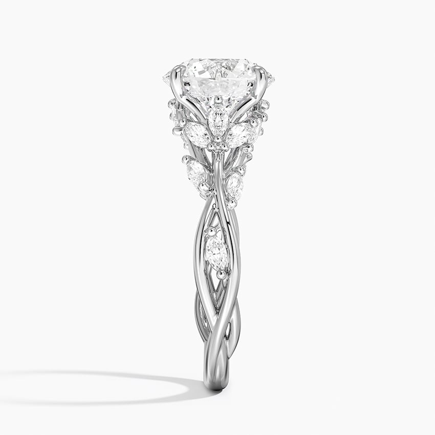 Positano Diamond Ring - White Gold - 2.5 ct - Side 2