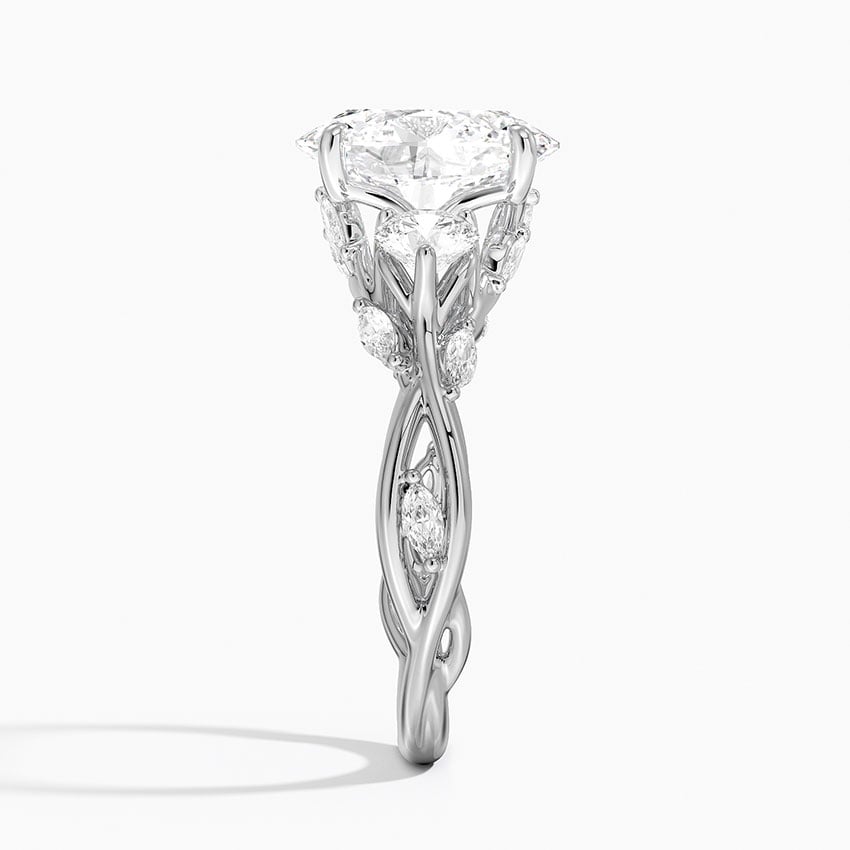 Santorini Diamond Ring - White Gold - 2.5 ct - Side 2