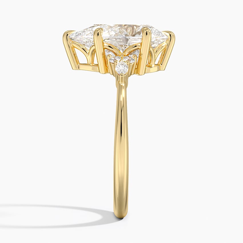 Lucerne Diamond Ring - Yellow Gold - 4 ct - Side 2