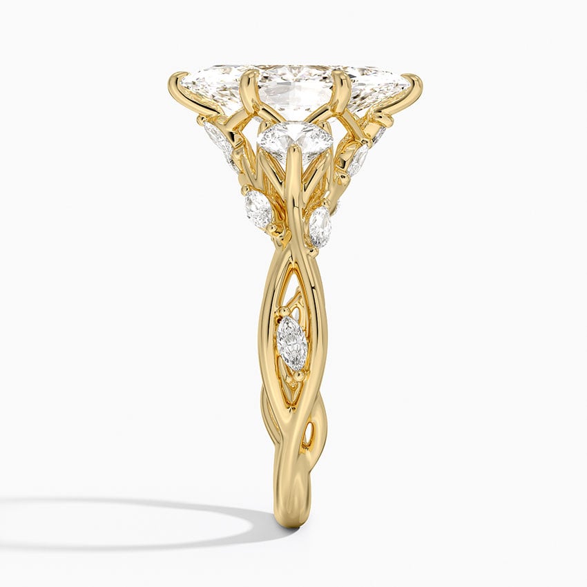 Amalfi Diamond Ring - Yellow Gold - 2 ct - Side 2