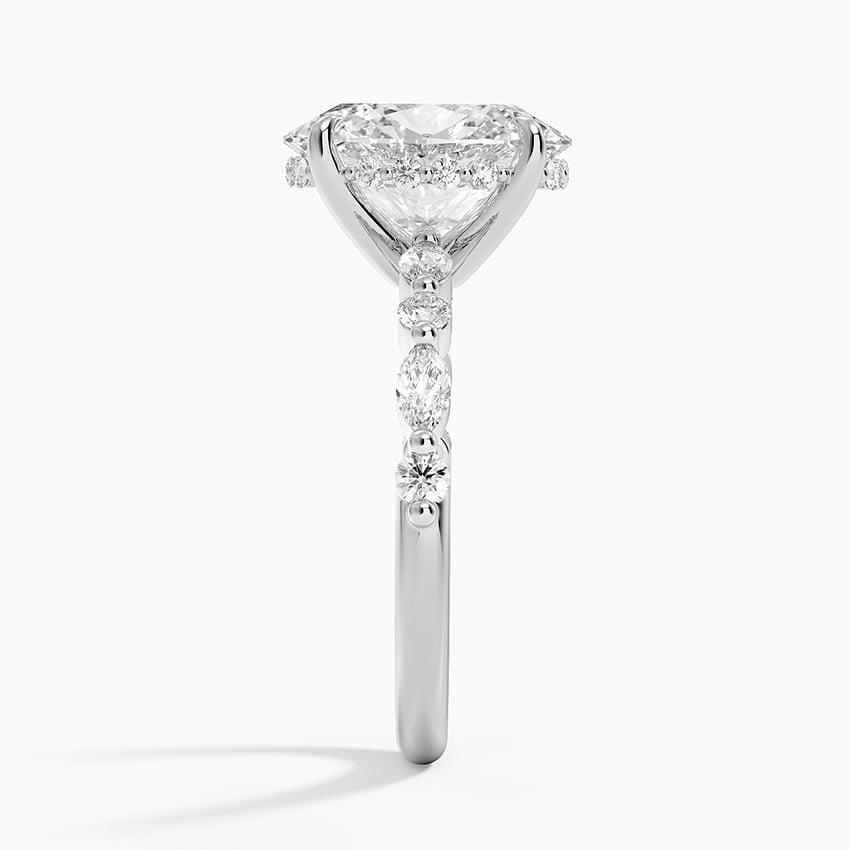 Fiji Diamond Ring - White Gold - 3 ct - Side 2