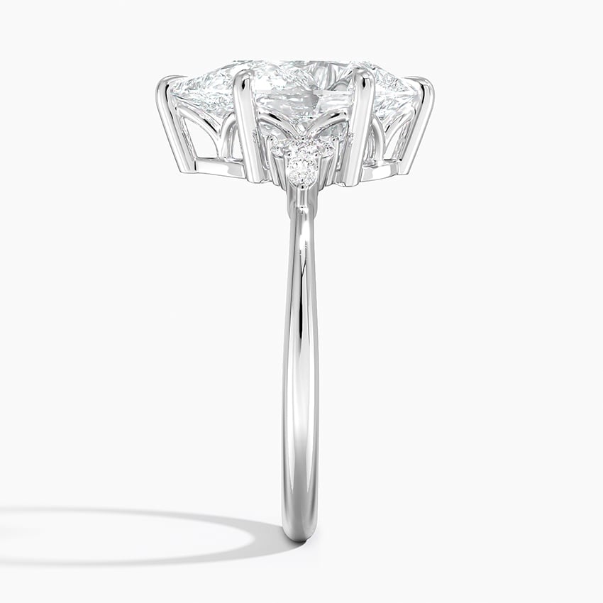 Lucerne Diamond Ring - White Gold - 3 ct - Side 2