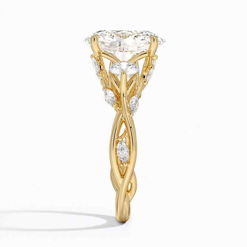 Santorini Diamond Ring - Yellow Gold - 3 ct - Side 2
