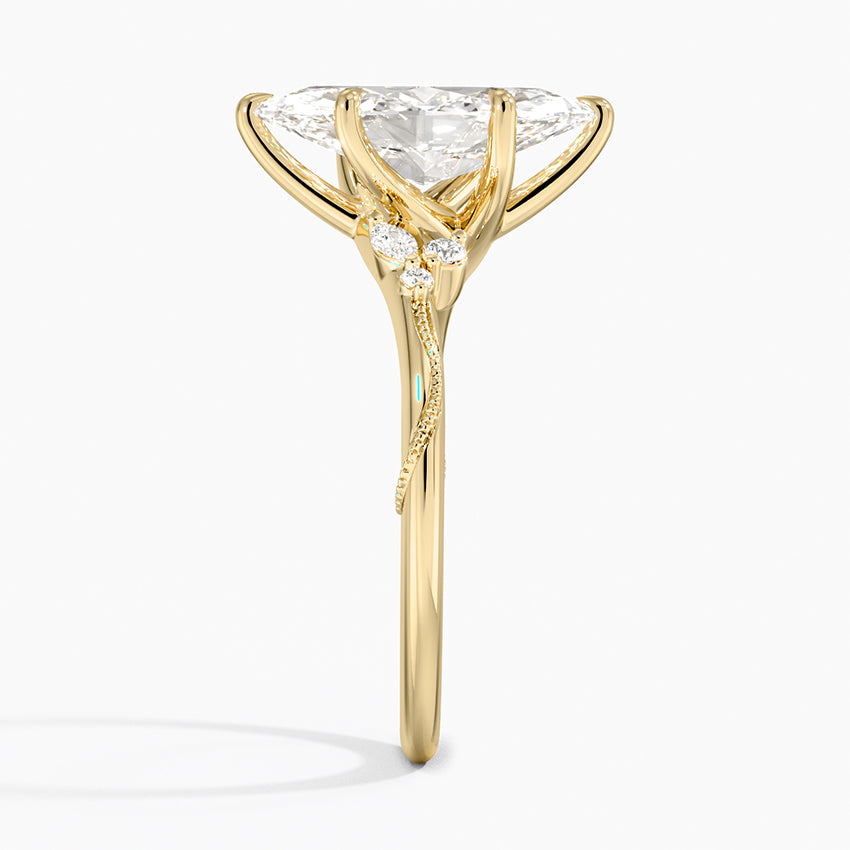 Newport Diamond Ring - Yellow Gold - 3 ct - Side 2