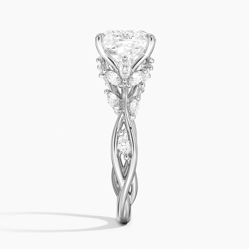 Sicily Diamond Ring - White Gold - 3 ct - Side 2