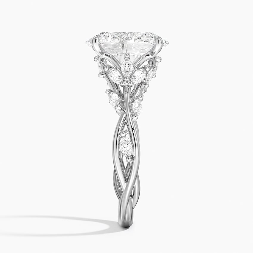 Capri Diamond Ring - White Gold - 3 ct - Side 2