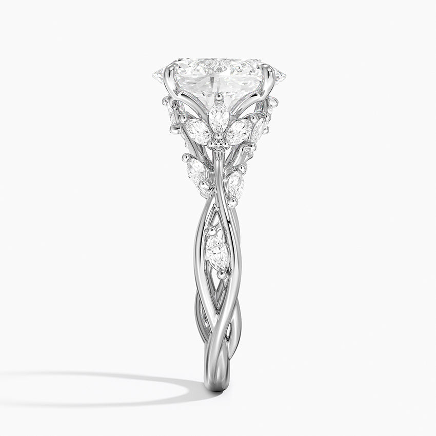 Capri Diamond Ring - White Gold - 2.5 ct - Side 2