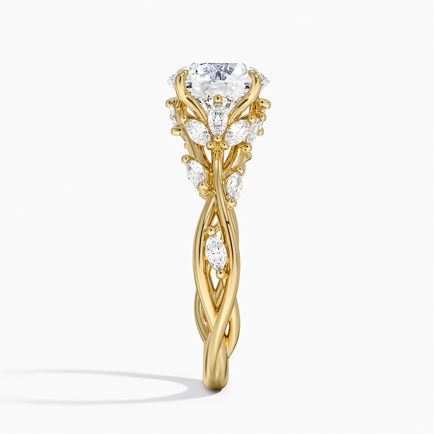 Positano Diamond Ring - Yellow Gold - 2 ct - Side 2