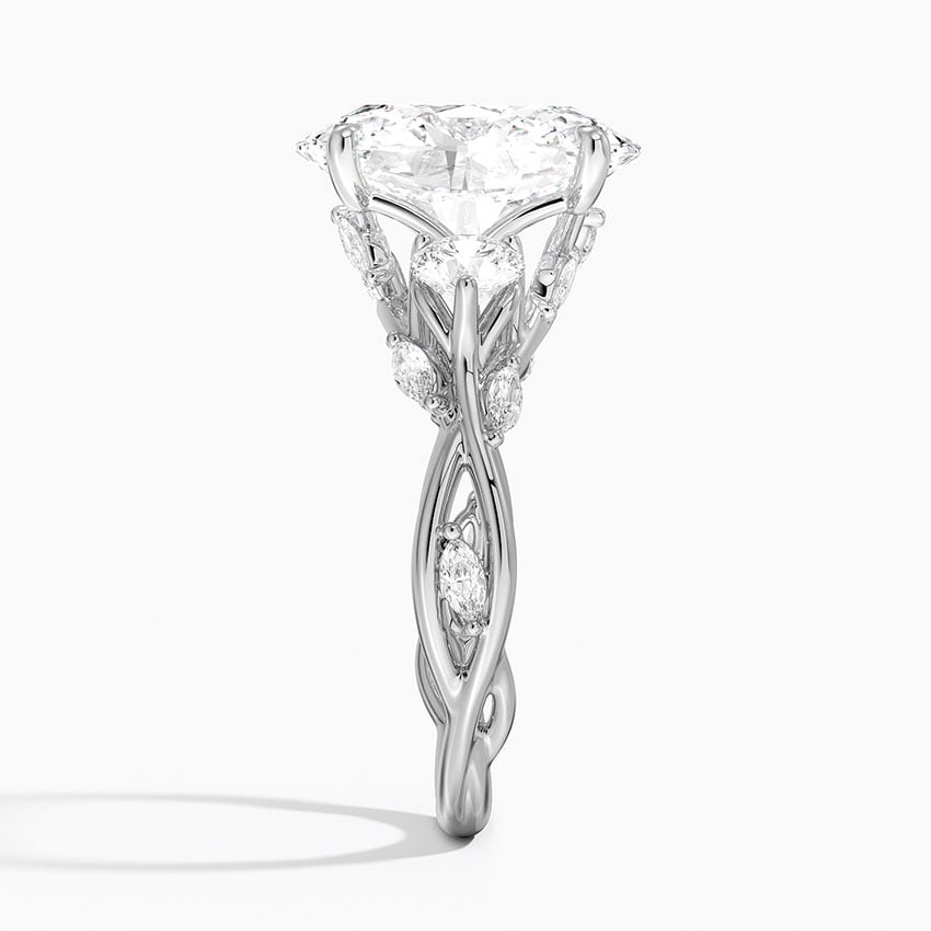 Santorini Diamond Ring - White Gold - 4 ct - Side 2