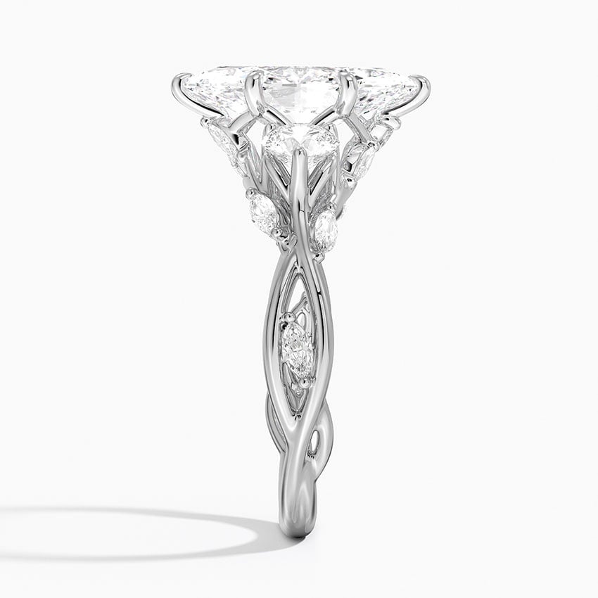 Amalfi Diamond Ring - White Gold - 2 ct - Side 2