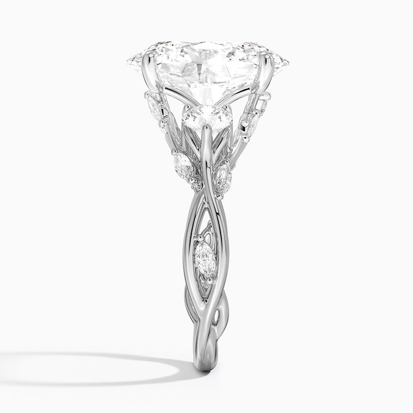 Santorini Diamond Ring - White Gold - 5 ct - Side 2