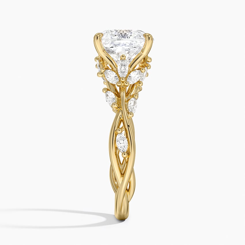 Sicily Diamond Ring - Yellow Gold - 3 ct - Side 2