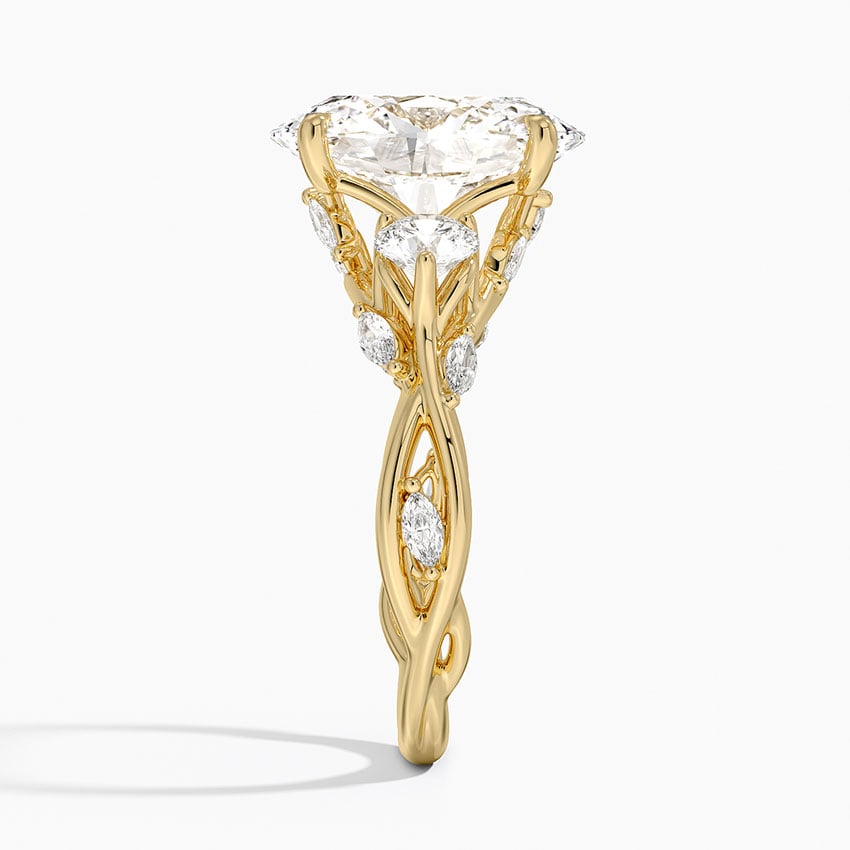 Santorini Diamond Ring - Yellow Gold - 4 ct - Side 2
