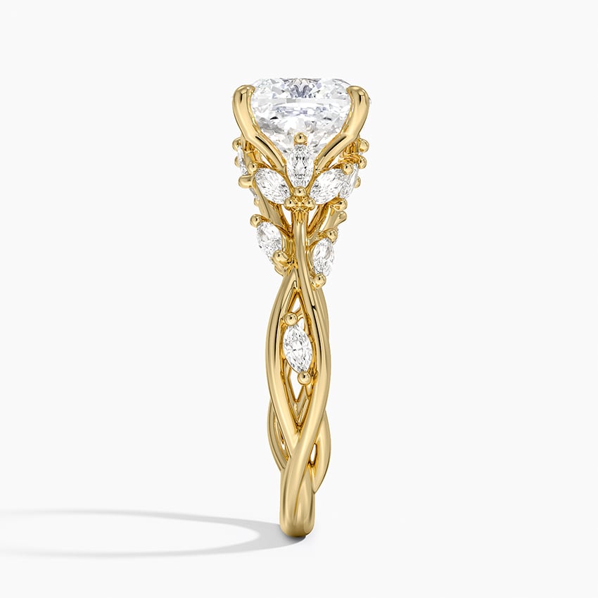 Sicily Diamond Ring - Yellow Gold - 2.5 ct - Side 2
