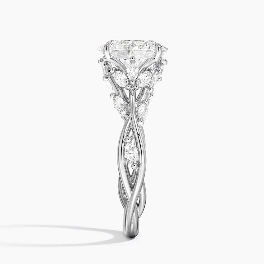 Capri Diamond Ring - White Gold - 2 ct - Side 2
