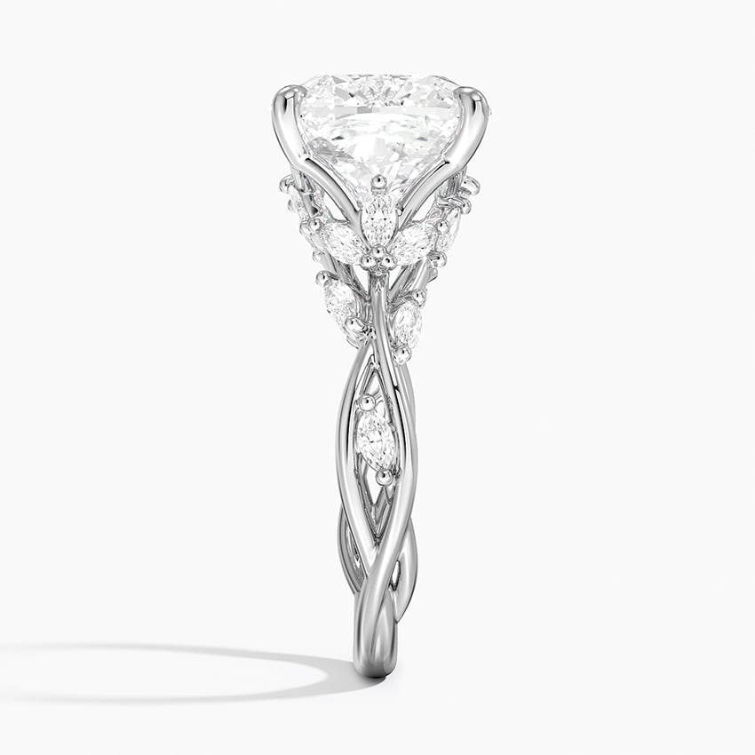 Sicily Diamond Ring - White Gold - 5 ct - Side 2