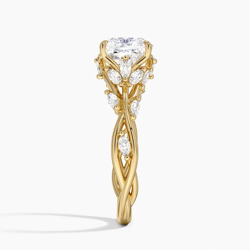 Sicily Diamond Ring - Yellow Gold - 2 ct - Side 2