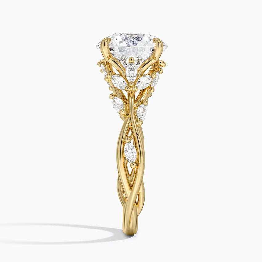 Positano Diamond Ring - Yellow Gold - 3 ct - Side 2