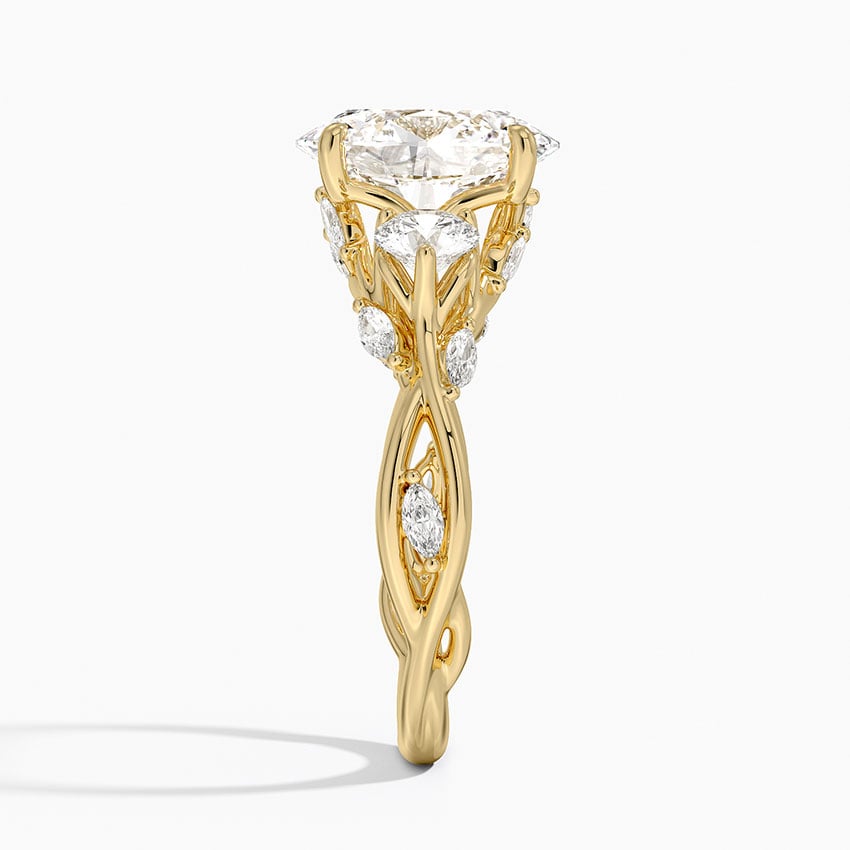 Santorini Diamond Ring - Yellow Gold - 2.5 ct - Side 2